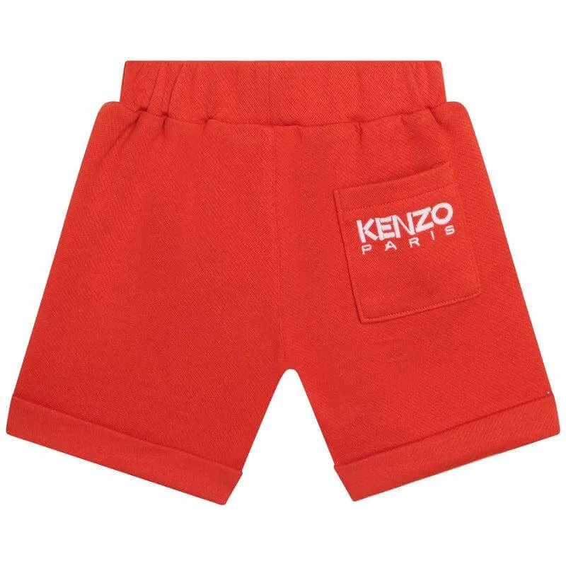 Boys Orange Jersey Shorts