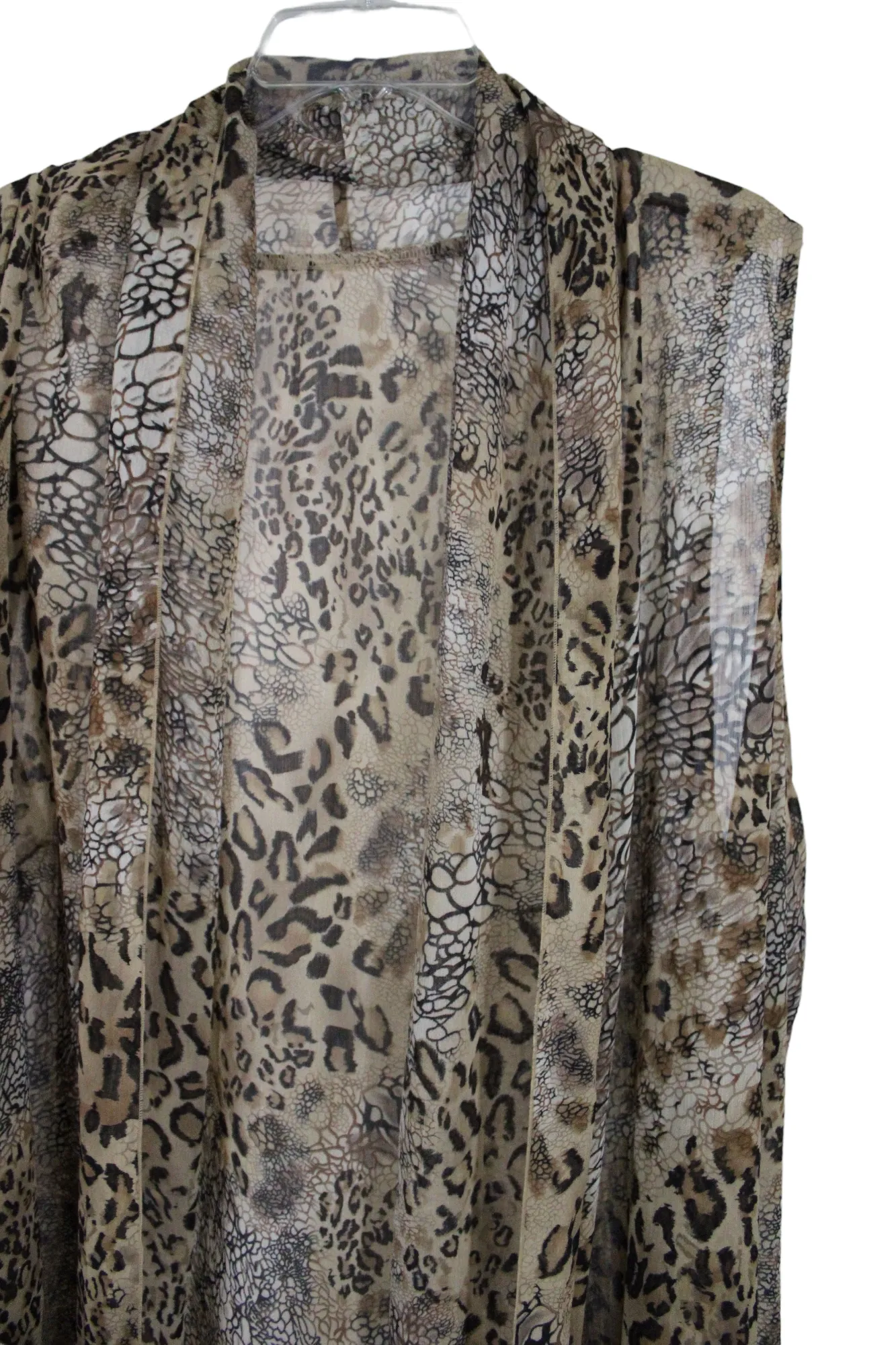 Brown Chiffon Vest Cardigan | One Size