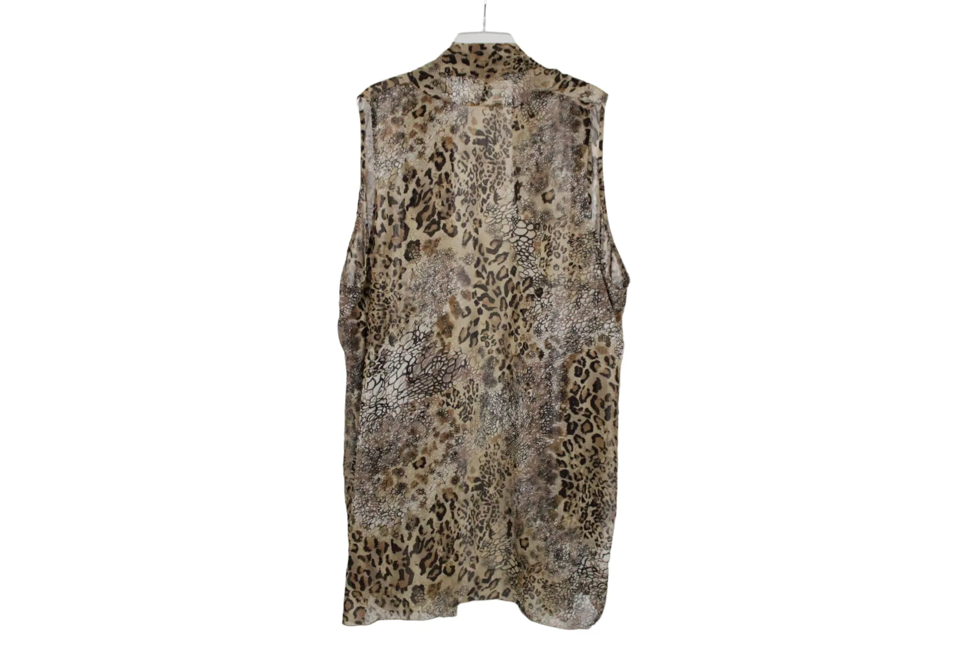 Brown Chiffon Vest Cardigan | One Size