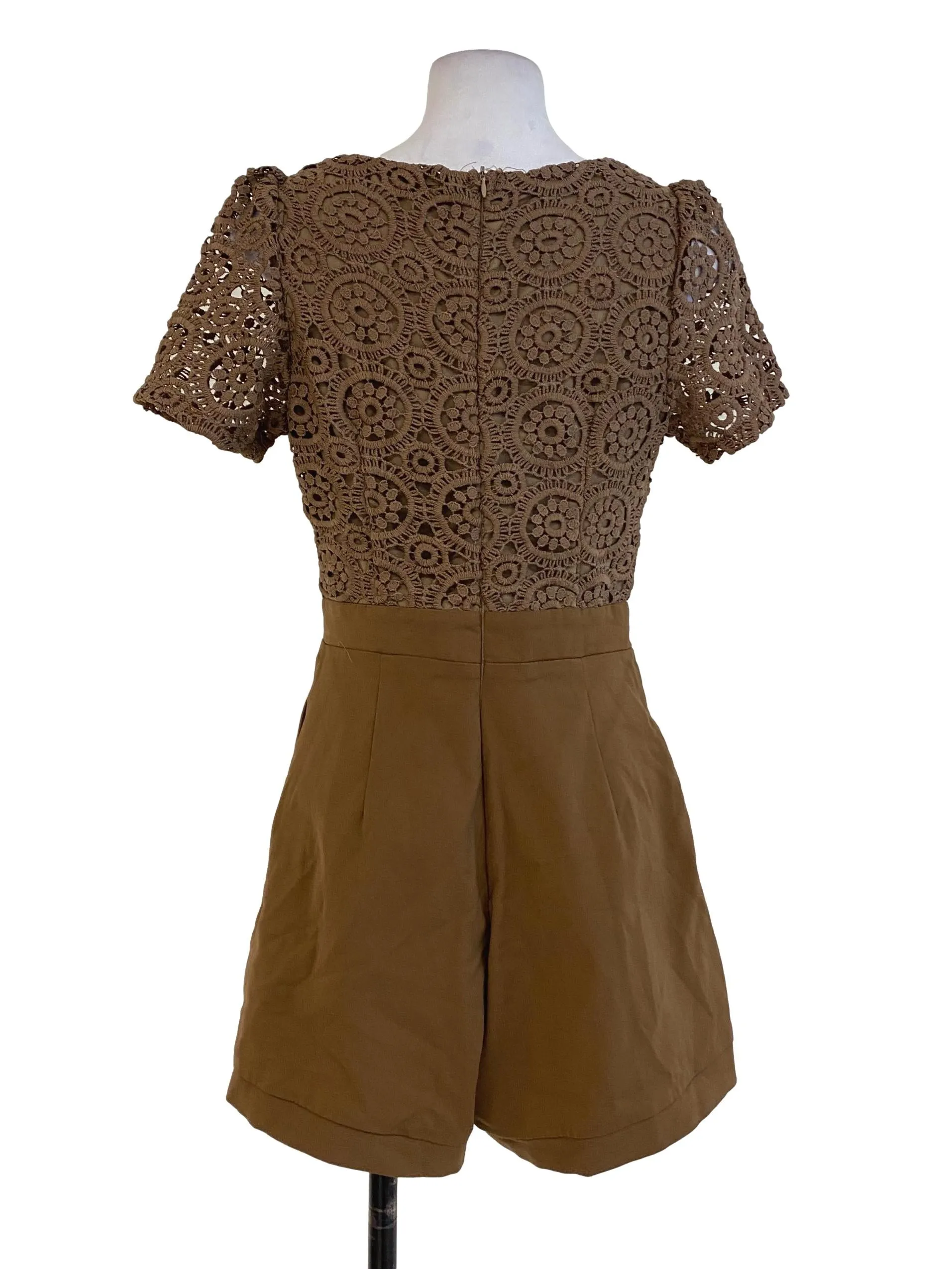 Brown Half Laced Rompers