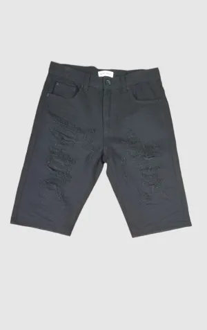 BT-BTS17154X-Big & Tall Distressed Solid Twill Shorts 6PC