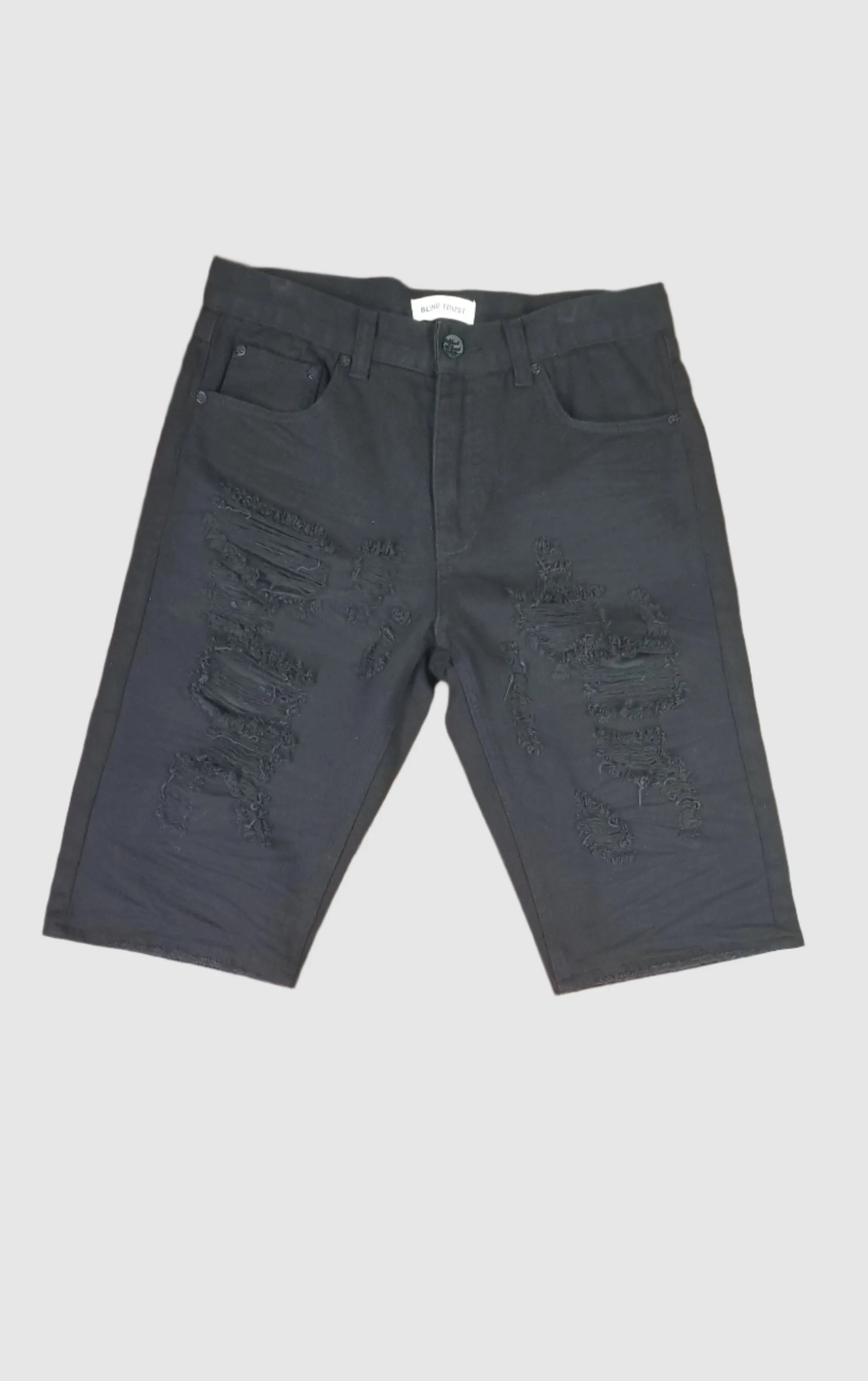 BT-BTS17154X-Big & Tall Distressed Solid Twill Shorts 6PC
