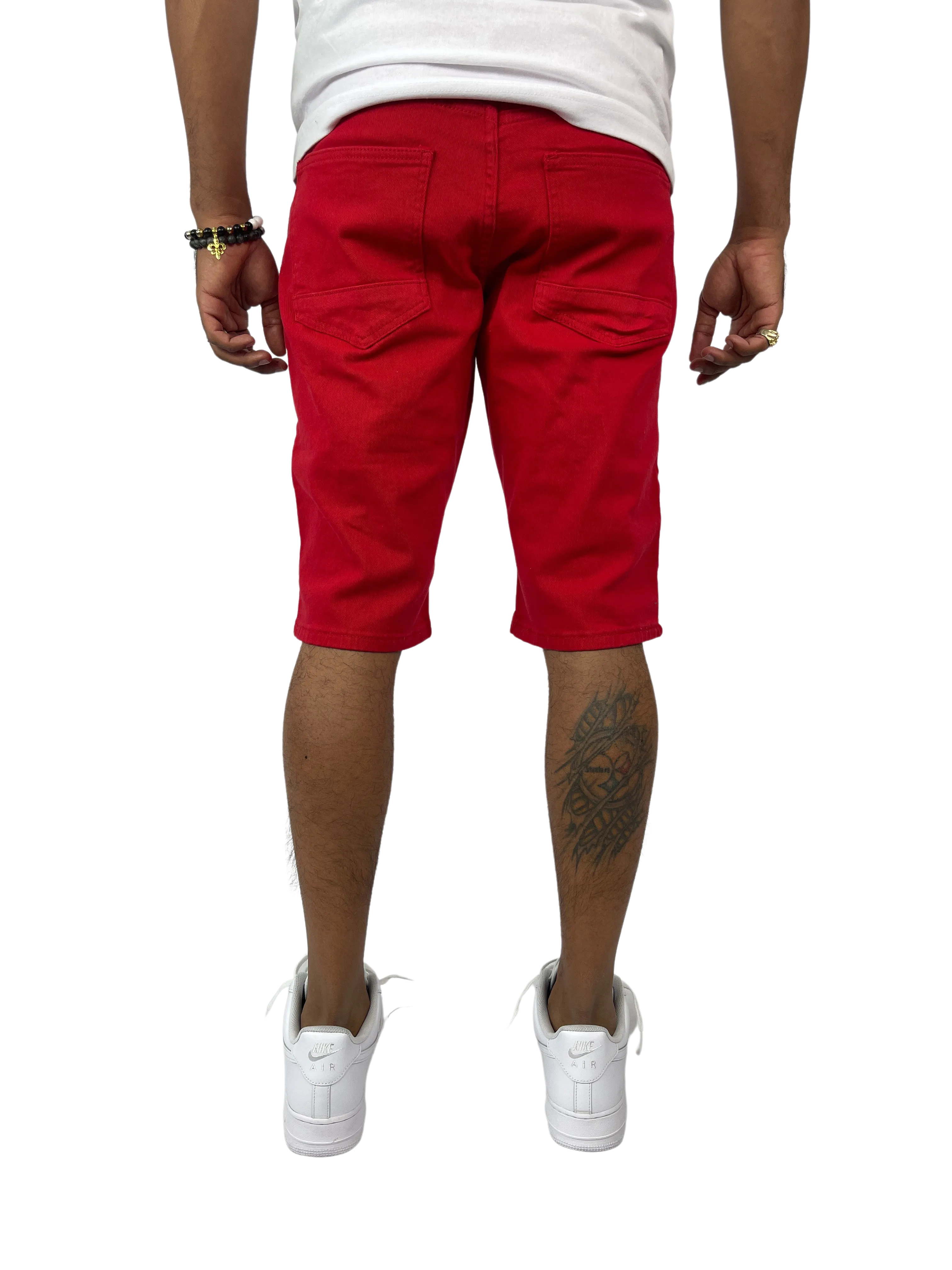 BT-BTS21160-Distressed Twill Shorts