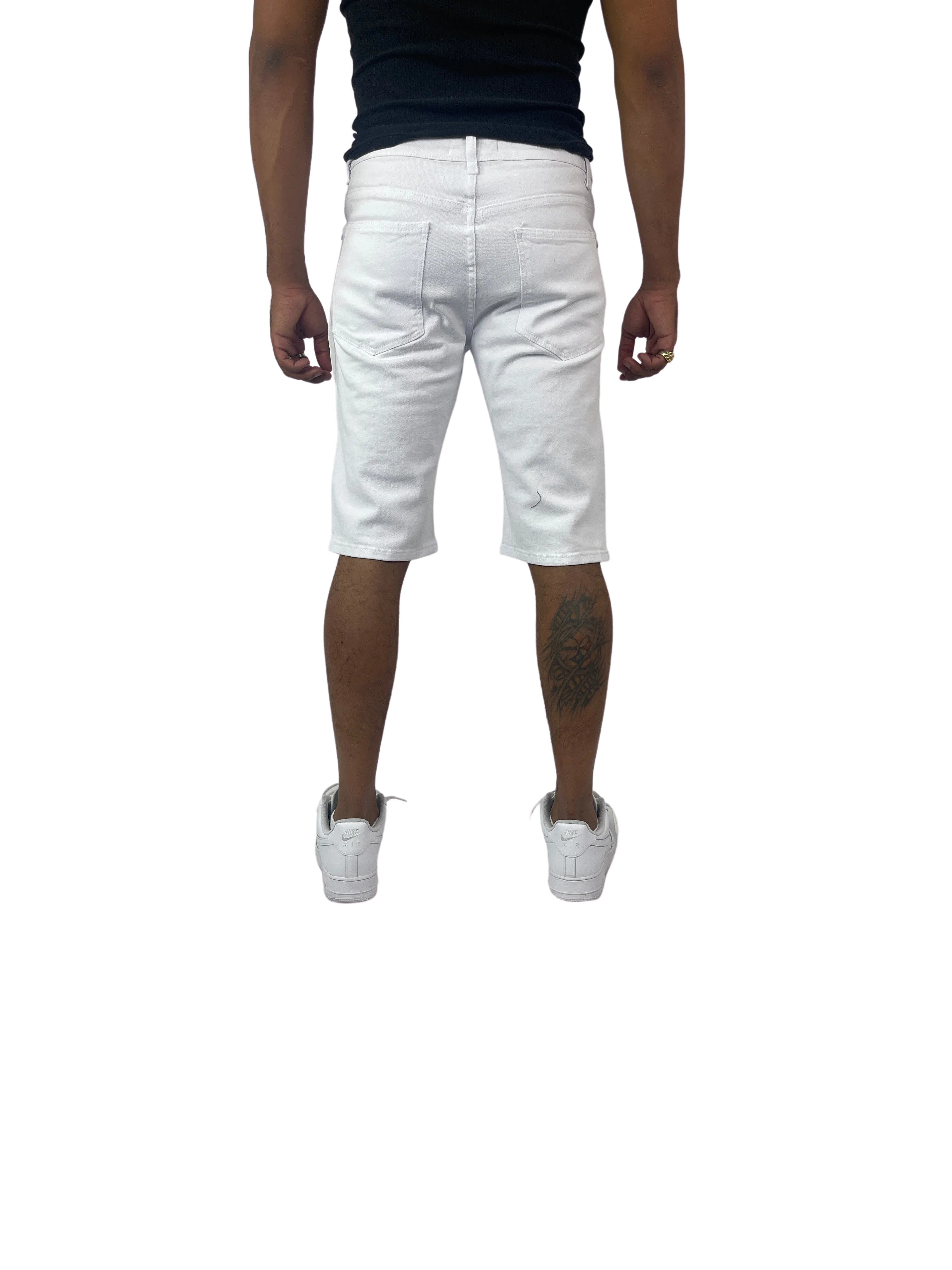 BTS222257X: Big & Tall Distressed Moto Shorts