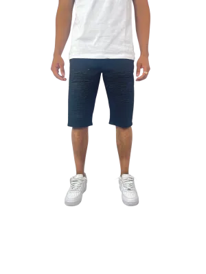 BTS222257X: Big & Tall Distressed Moto Shorts