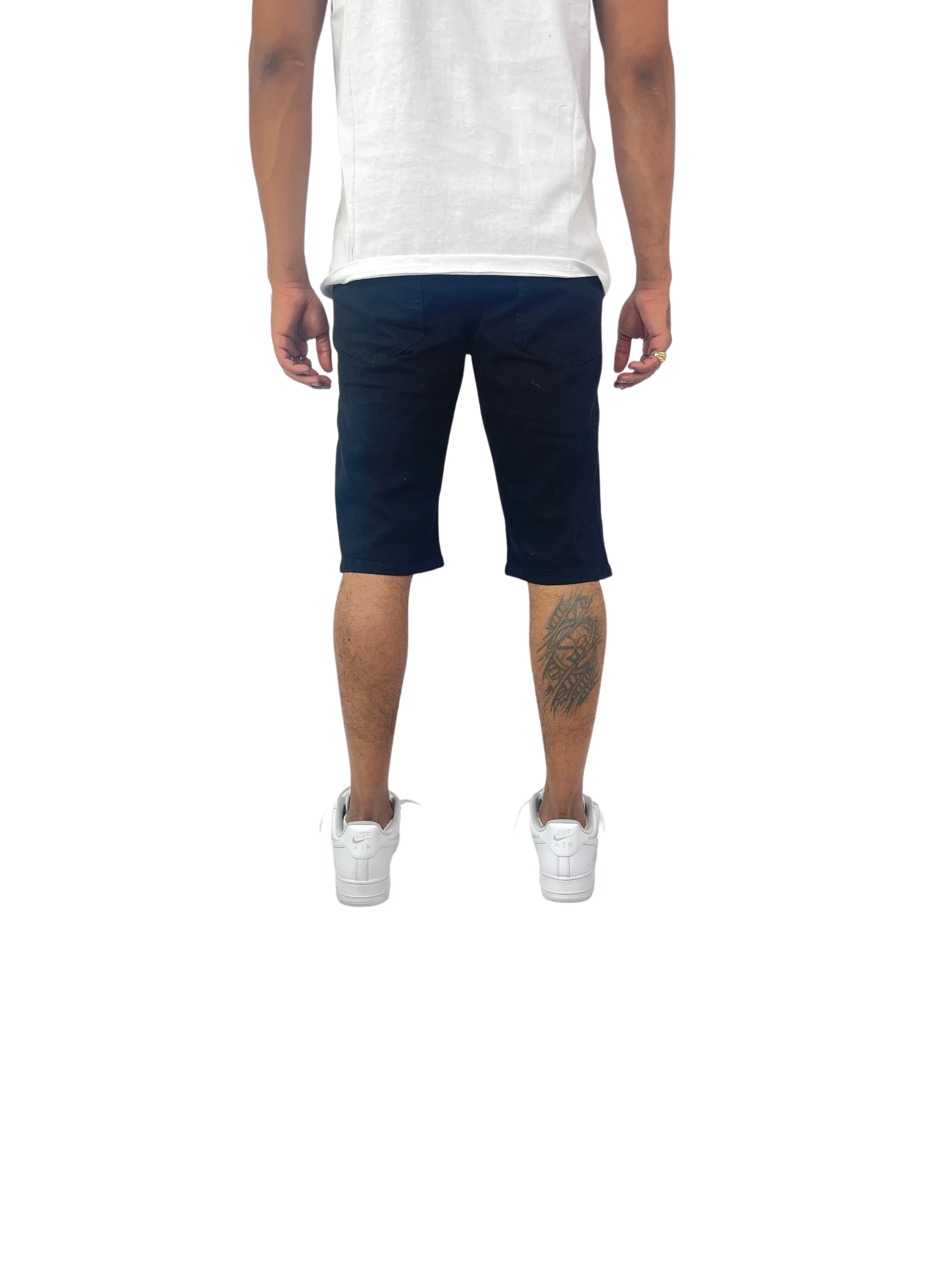 BTS222257X: Big & Tall Distressed Moto Shorts