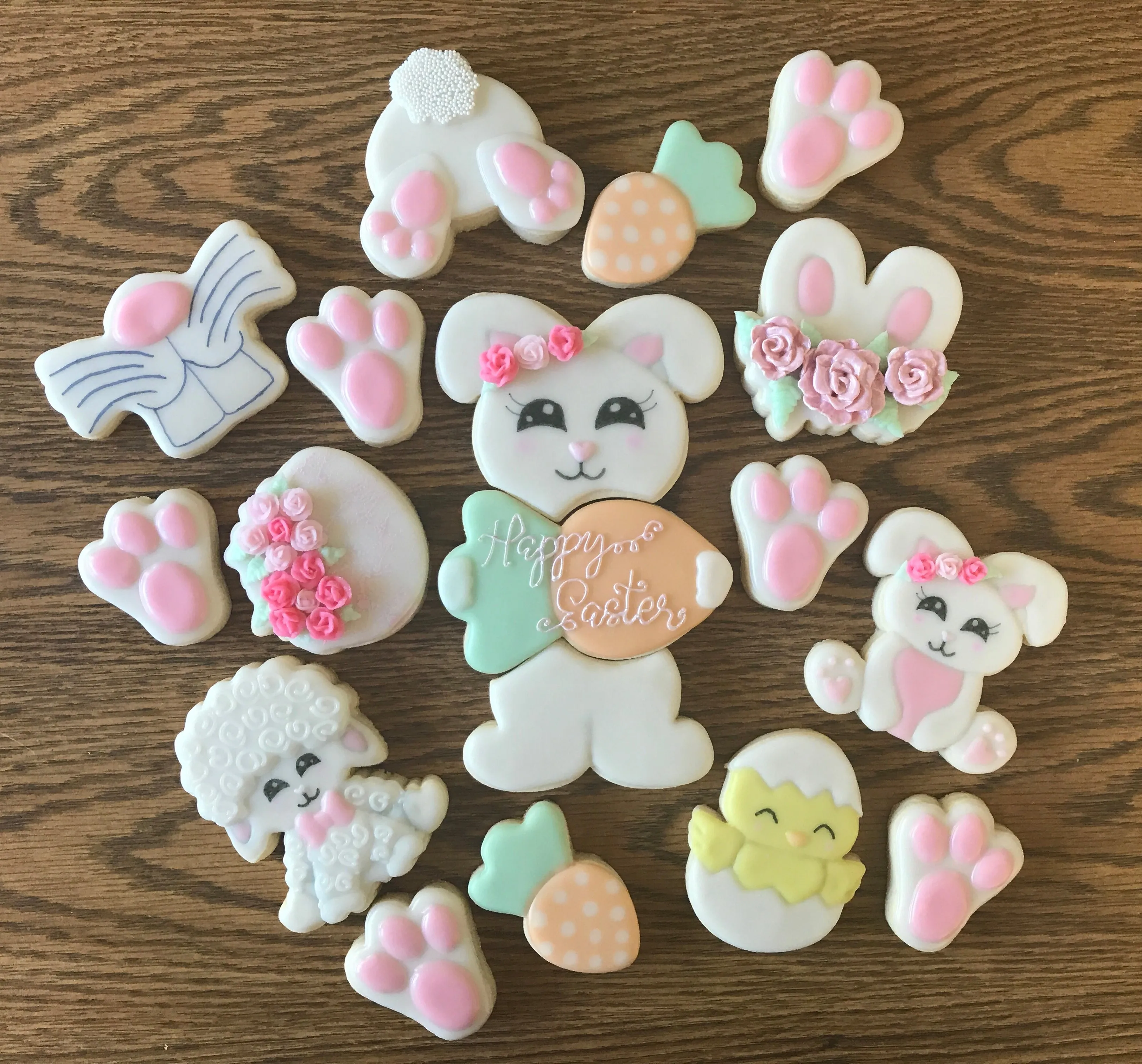 Bunny Ears with Flowers Cookie Cutter