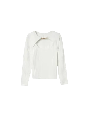 Camiseta Tiffosi Taylor Cut Out con Aplique Dorado