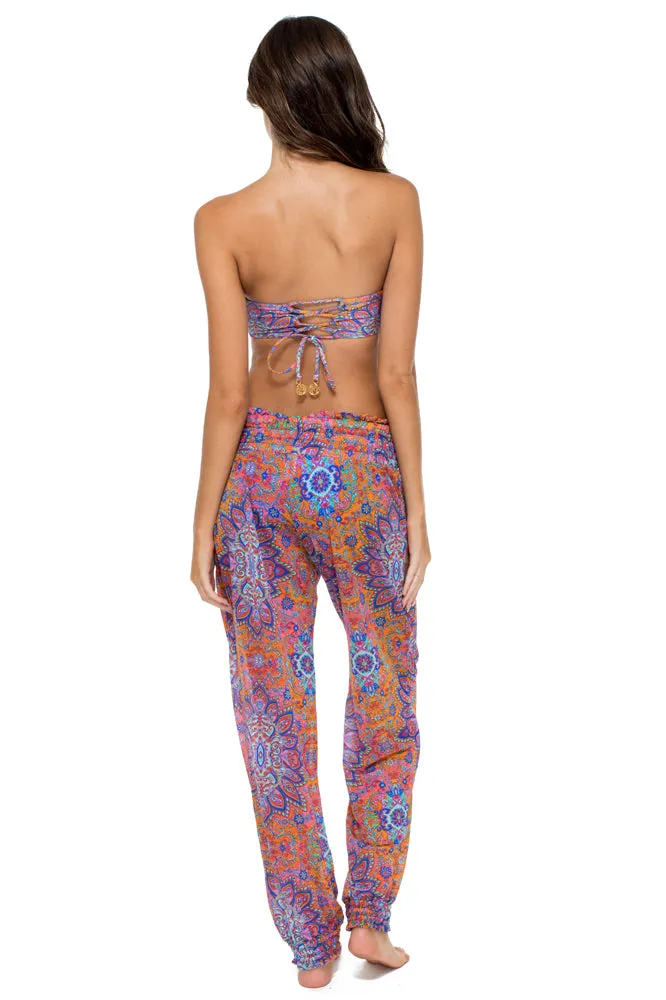 CANDELA - Cut Out Underwire Top & Smocked Gipsy Pant • Multicolor