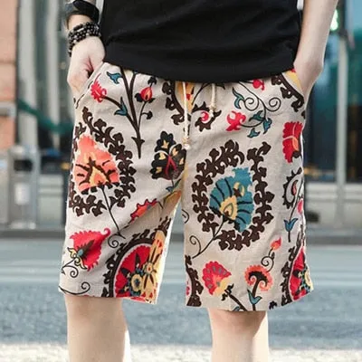 Casual Shorts Men Summer Cotton Linen Fashion Male Shorts Loose Quick Dry Mens Short Pants Streetwear High Quality Man Shorts