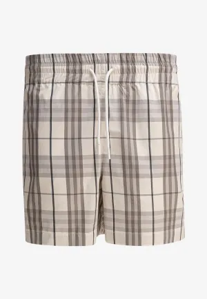 Checked Drawstring Shorts