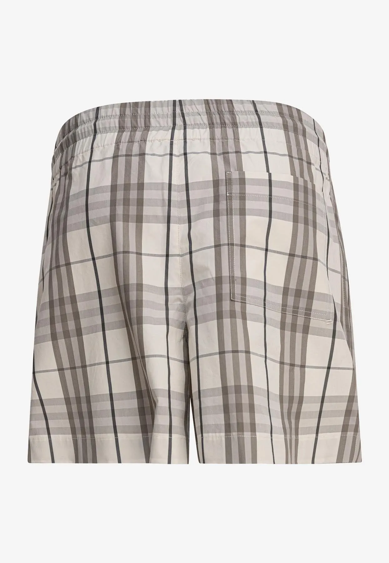 Checked Drawstring Shorts