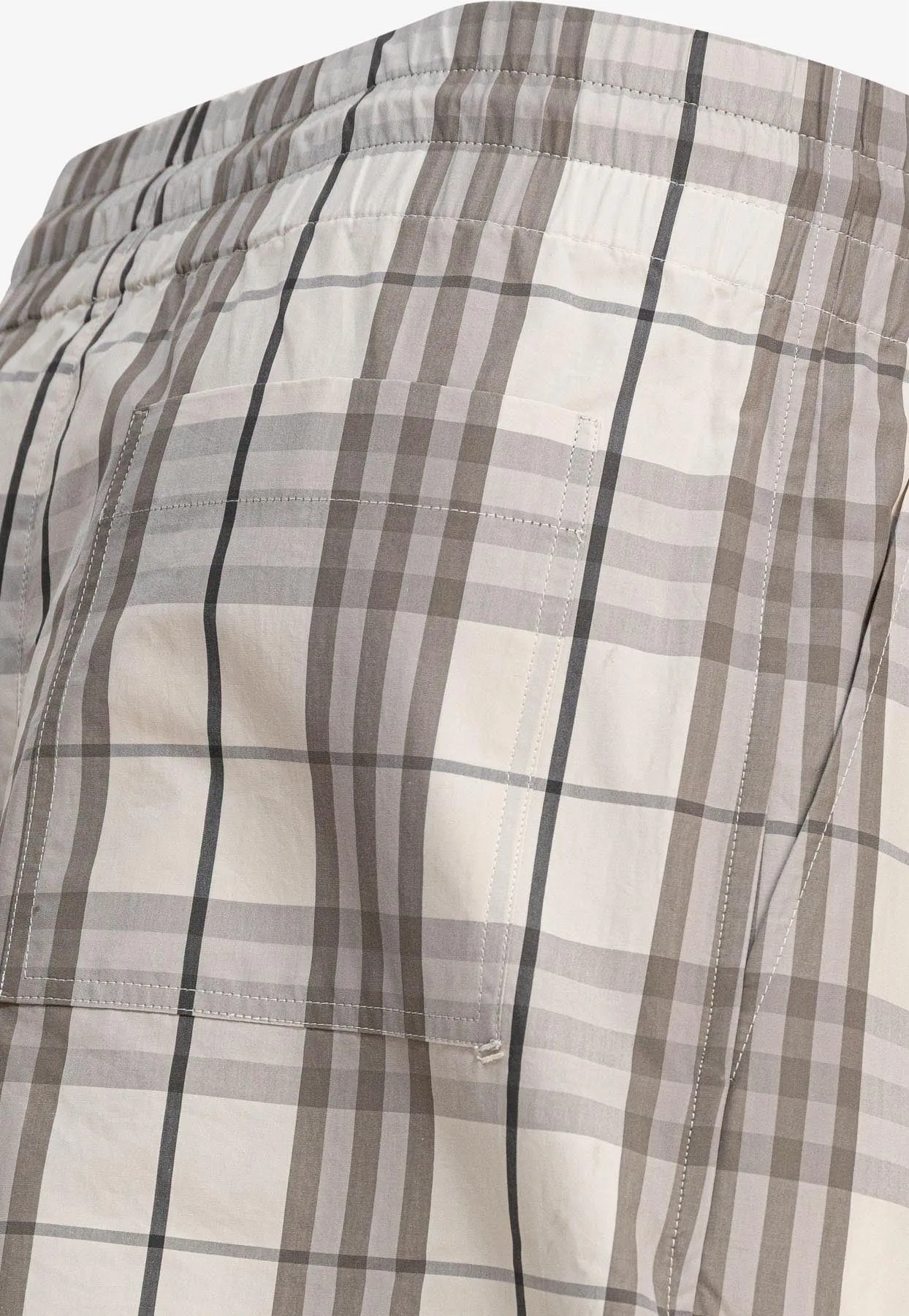Checked Drawstring Shorts