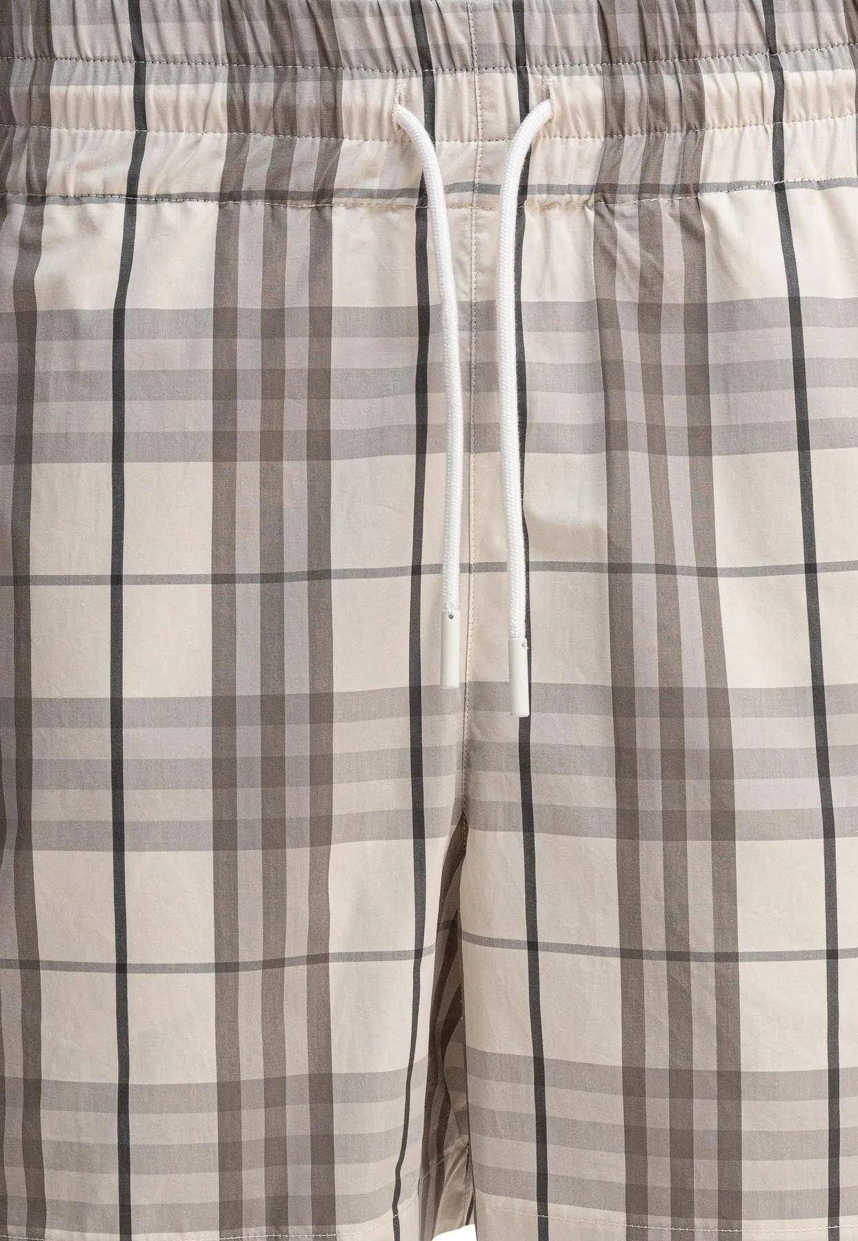 Checked Drawstring Shorts