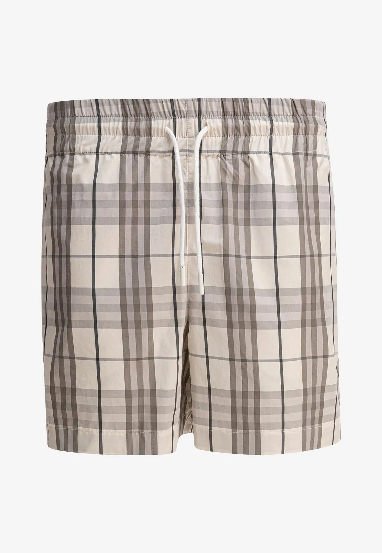Checked Drawstring Shorts