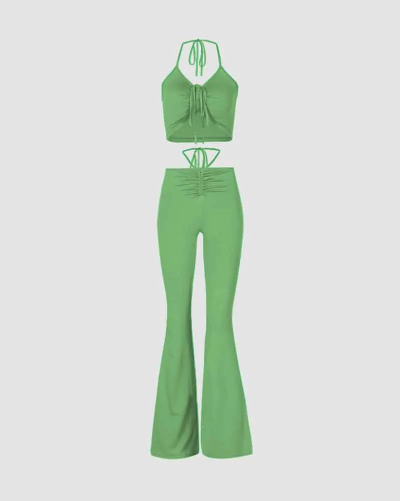 Chestnut Sunbath Halter Coord