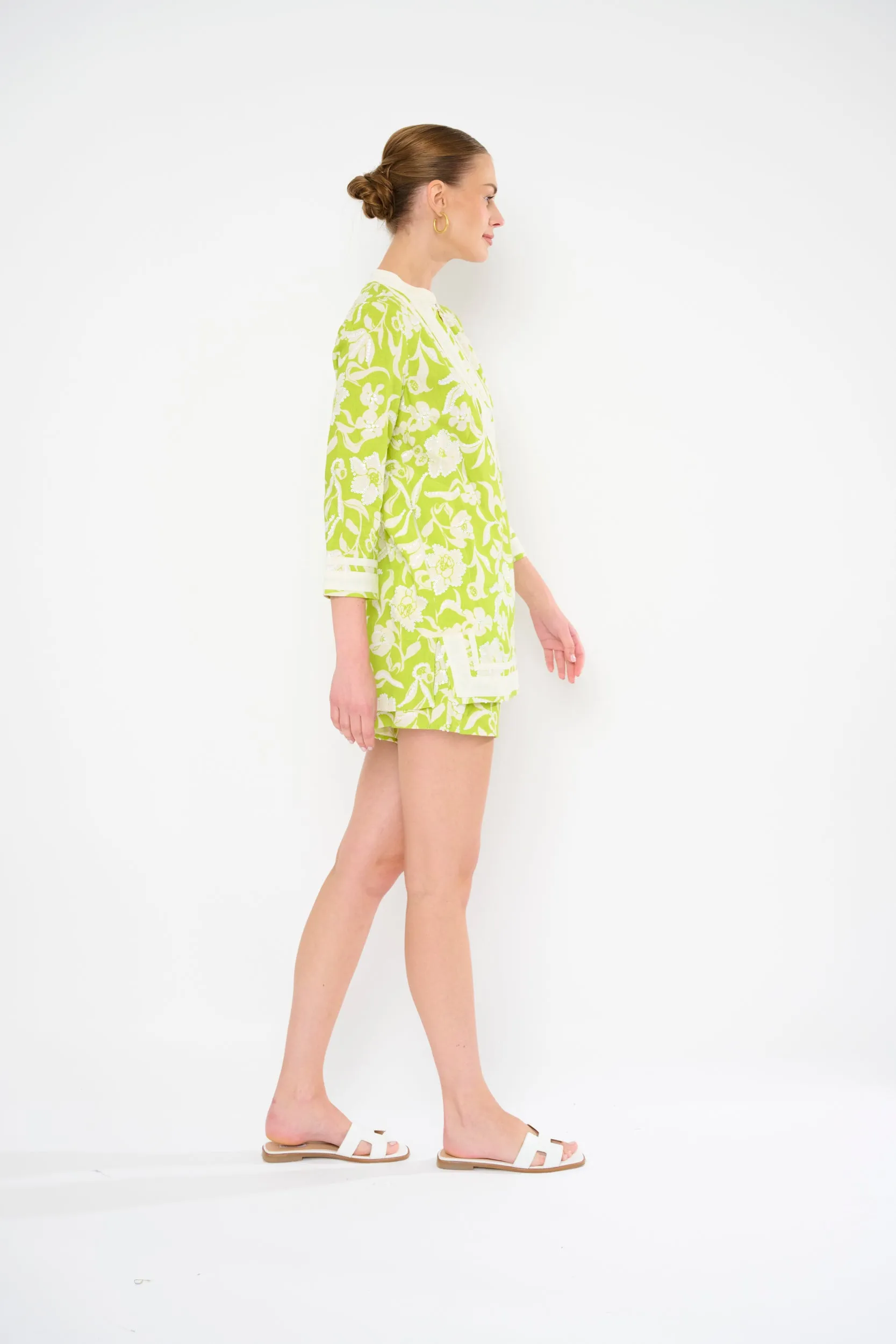 Chichi tunic in Cultured Green Pearl by Flora Bea