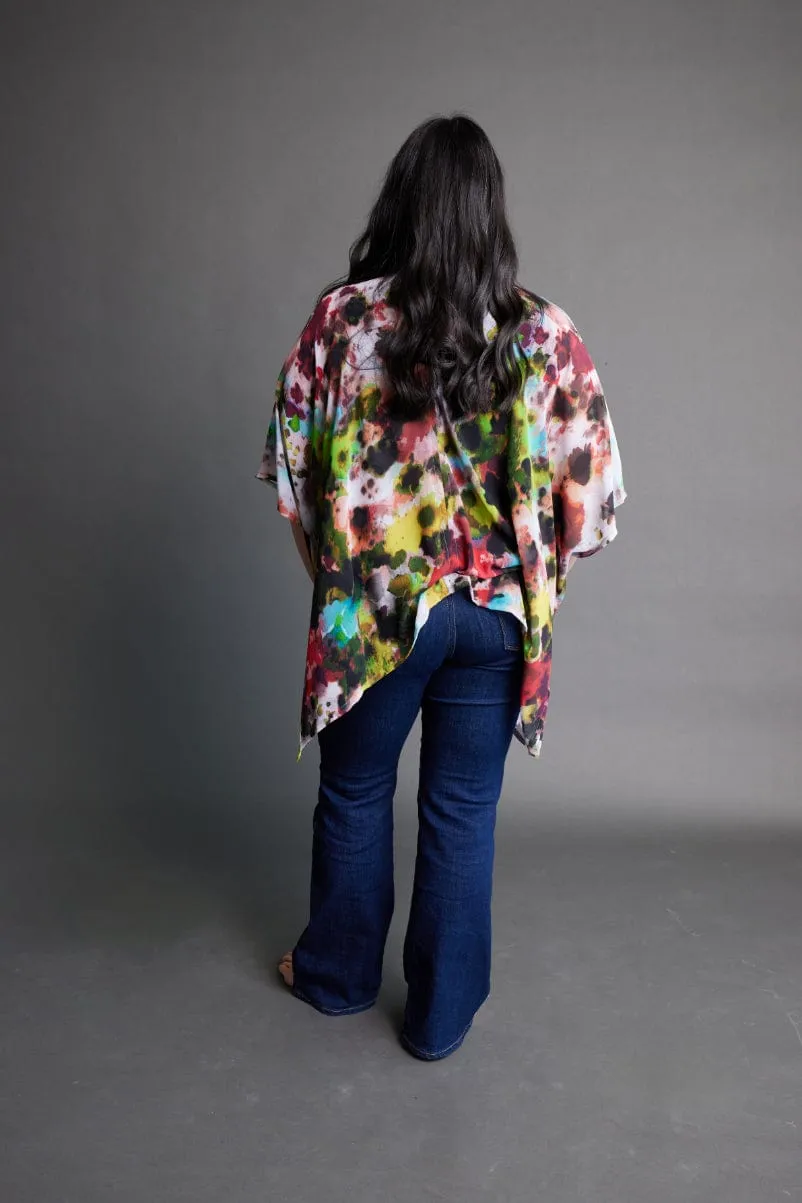 Chiffon Shawl in Abstract Floral