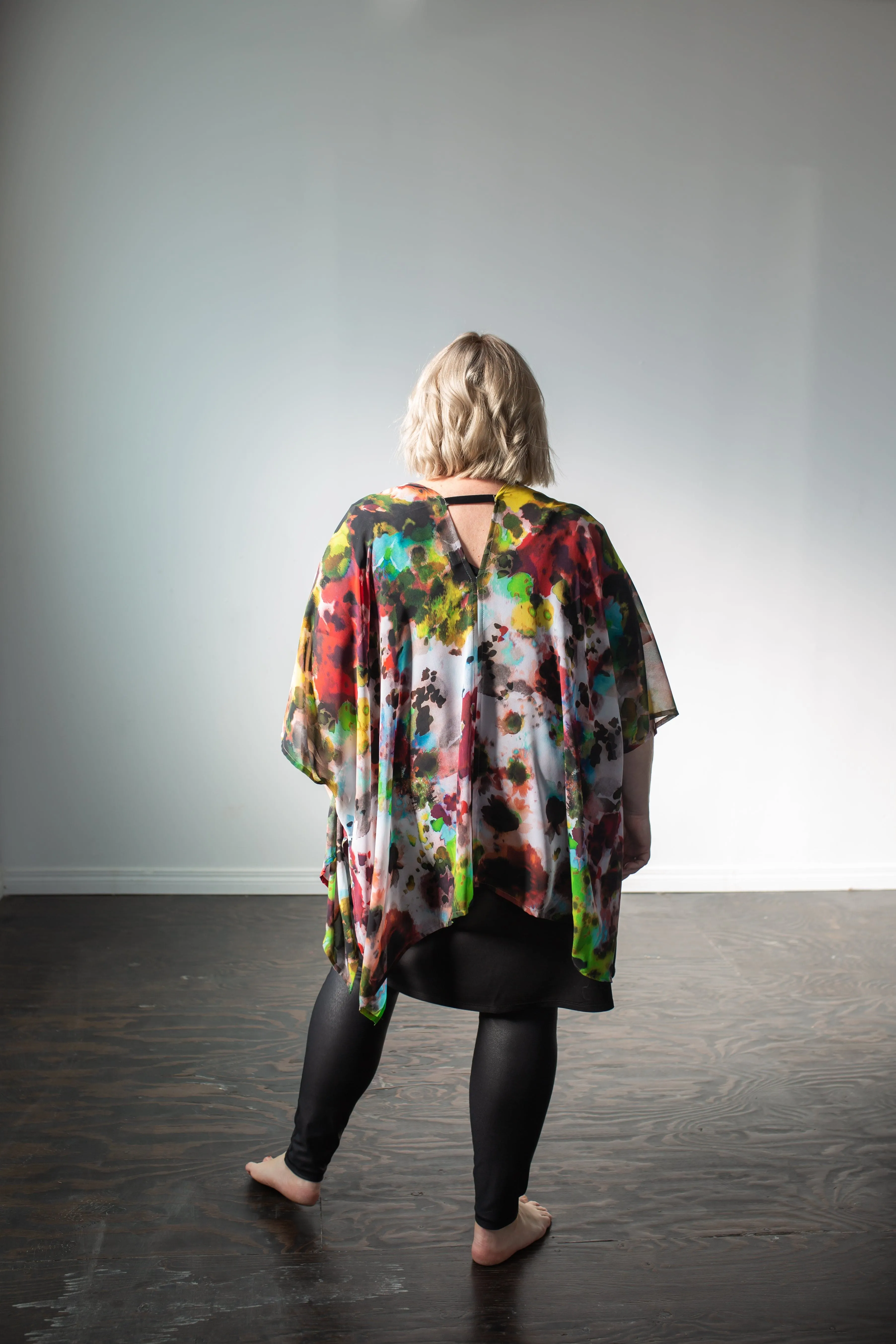 Chiffon Shawl in Abstract Floral