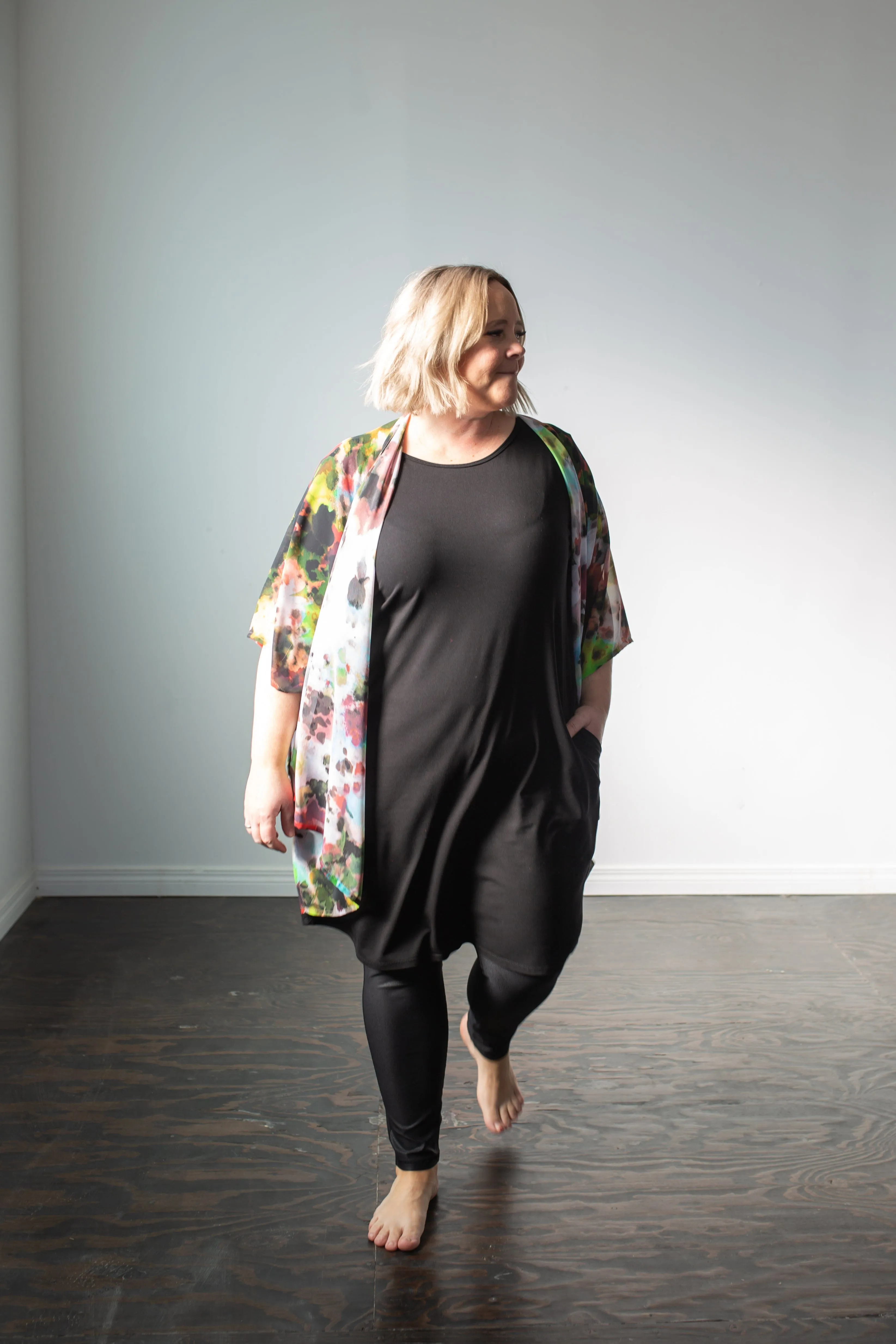 Chiffon Shawl in Abstract Floral