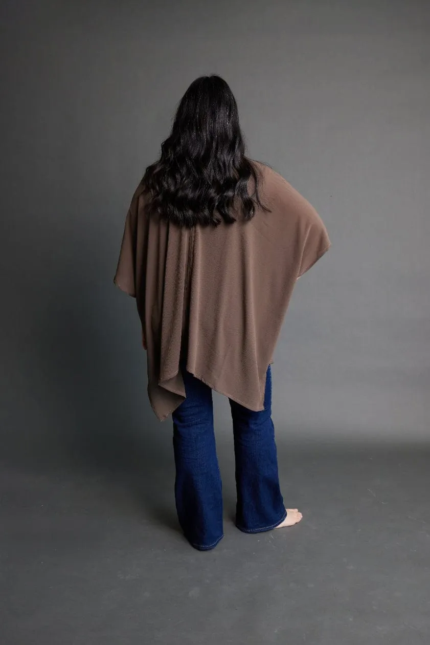 Chiffon Shawl in Dark Taupe