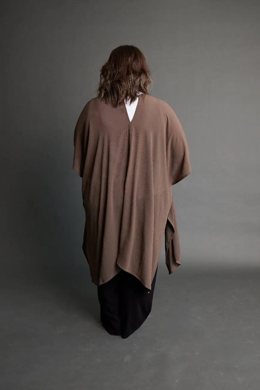 Chiffon Shawl in Dark Taupe