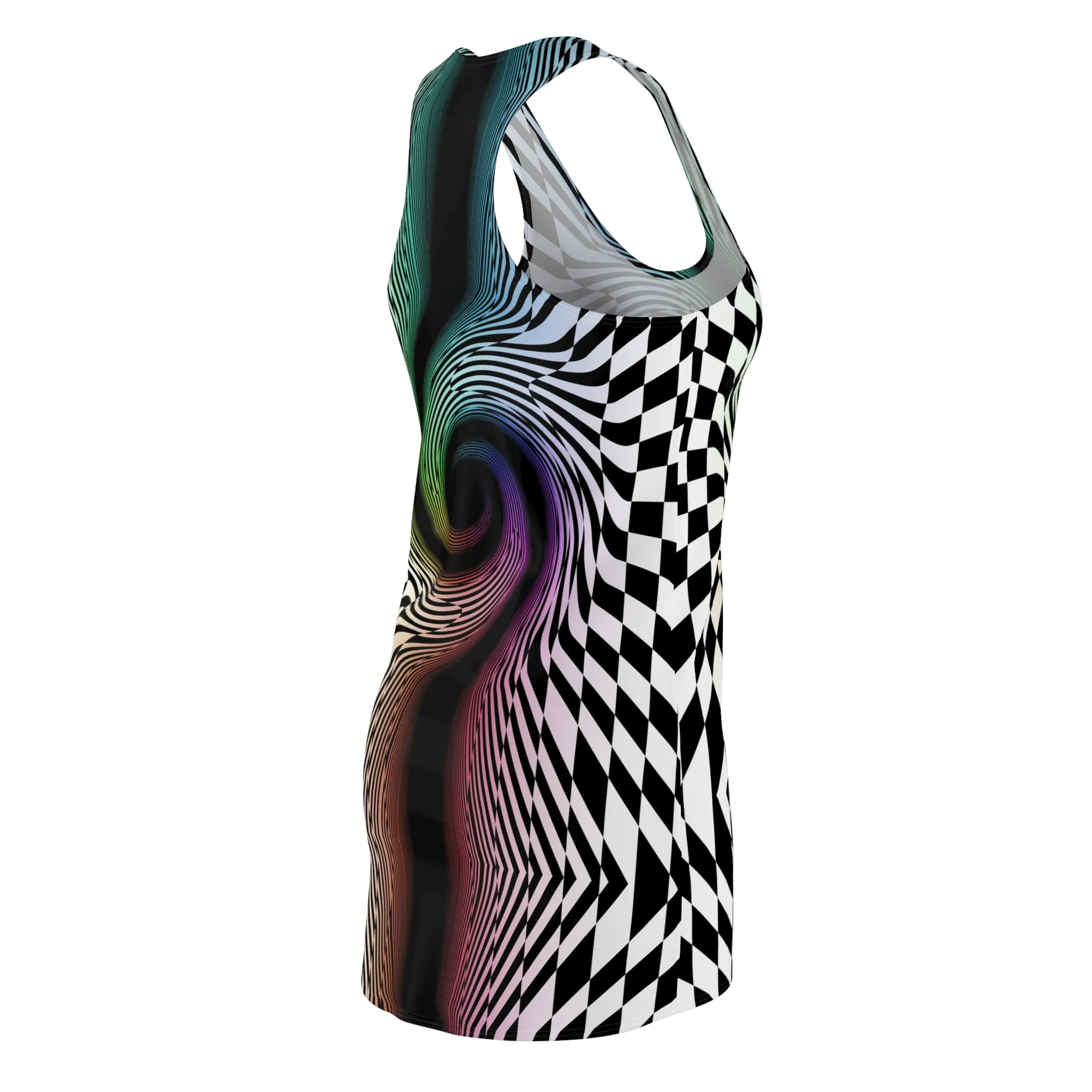 Chromatrip Check Tank Dress