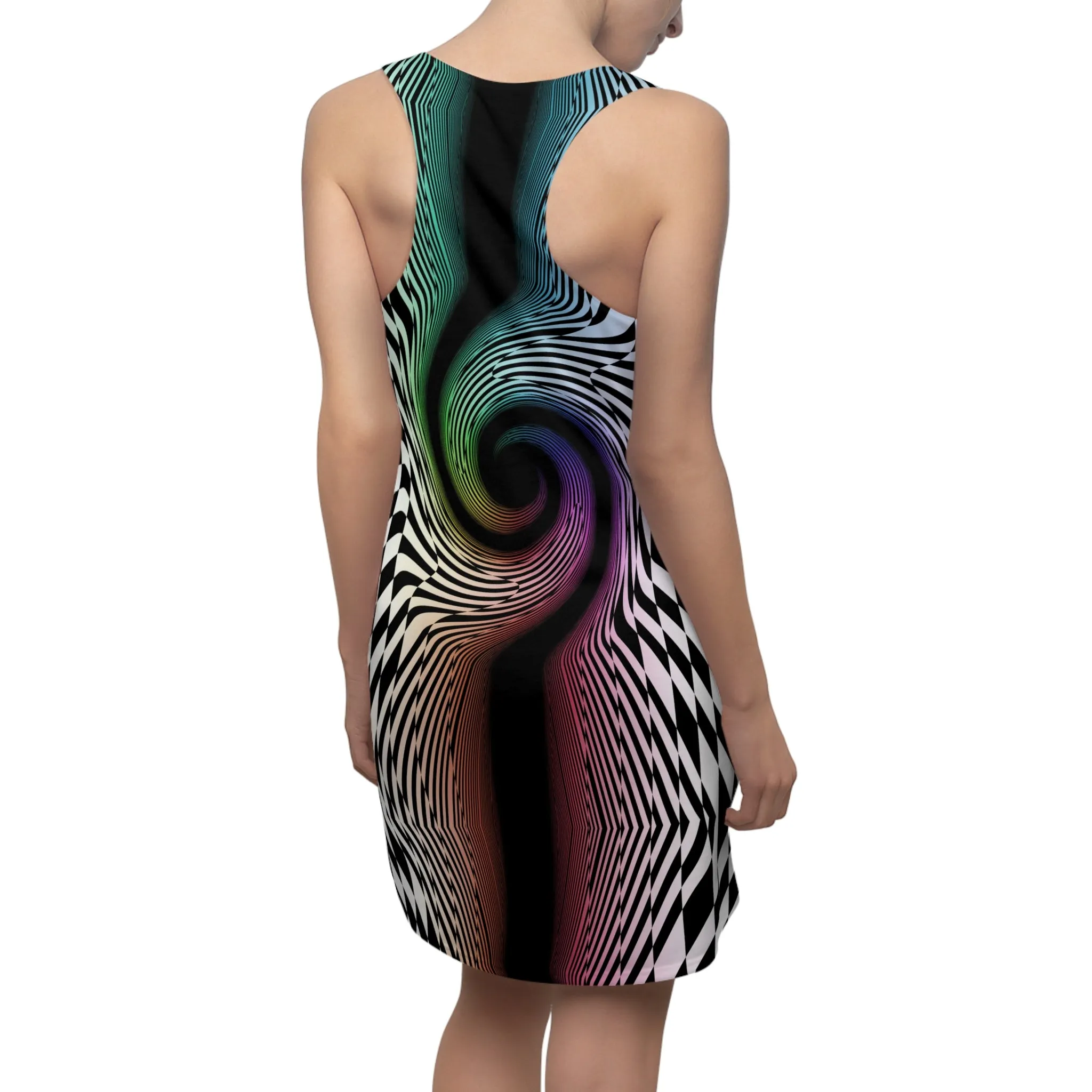 Chromatrip Check Tank Dress