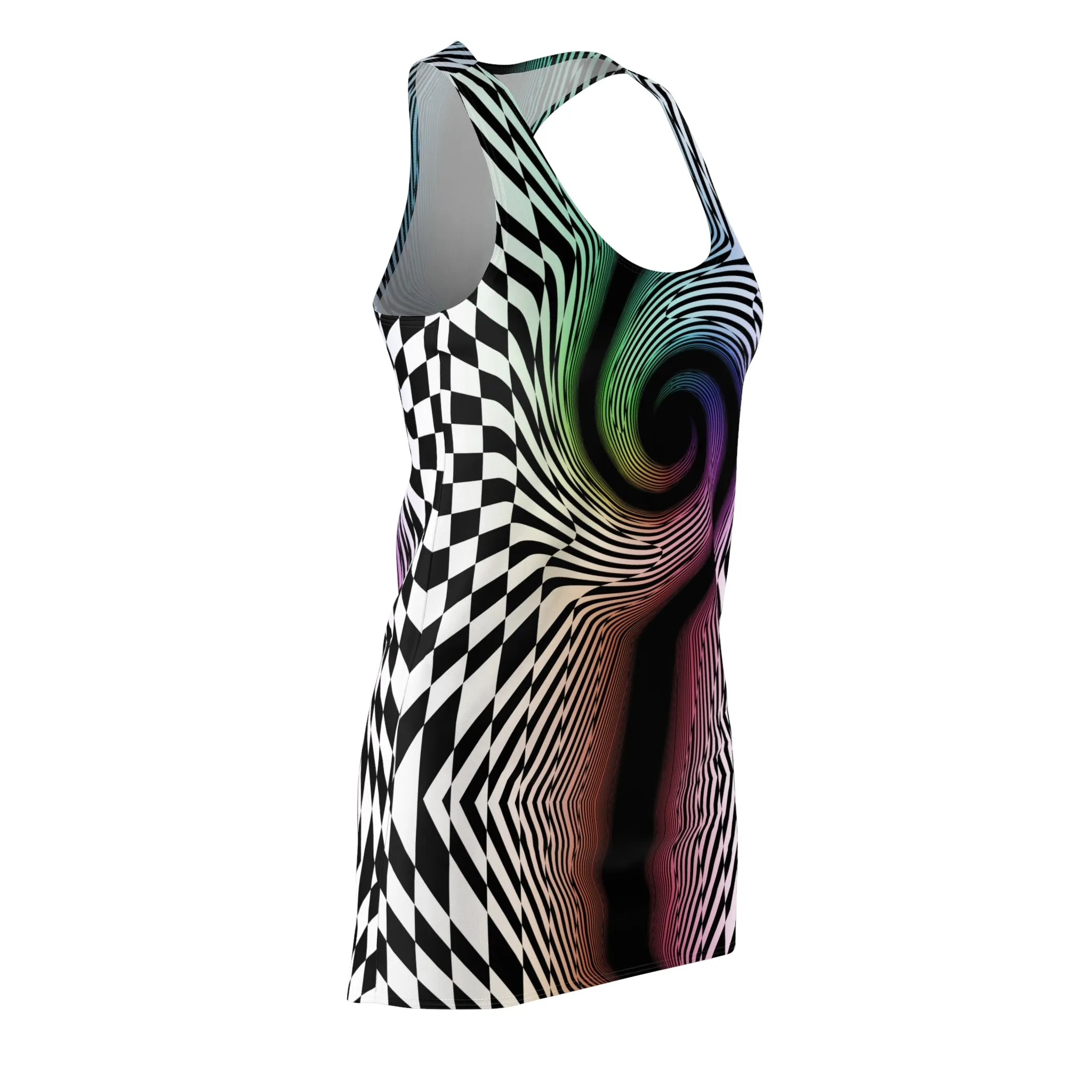 Chromatrip Check Tank Dress