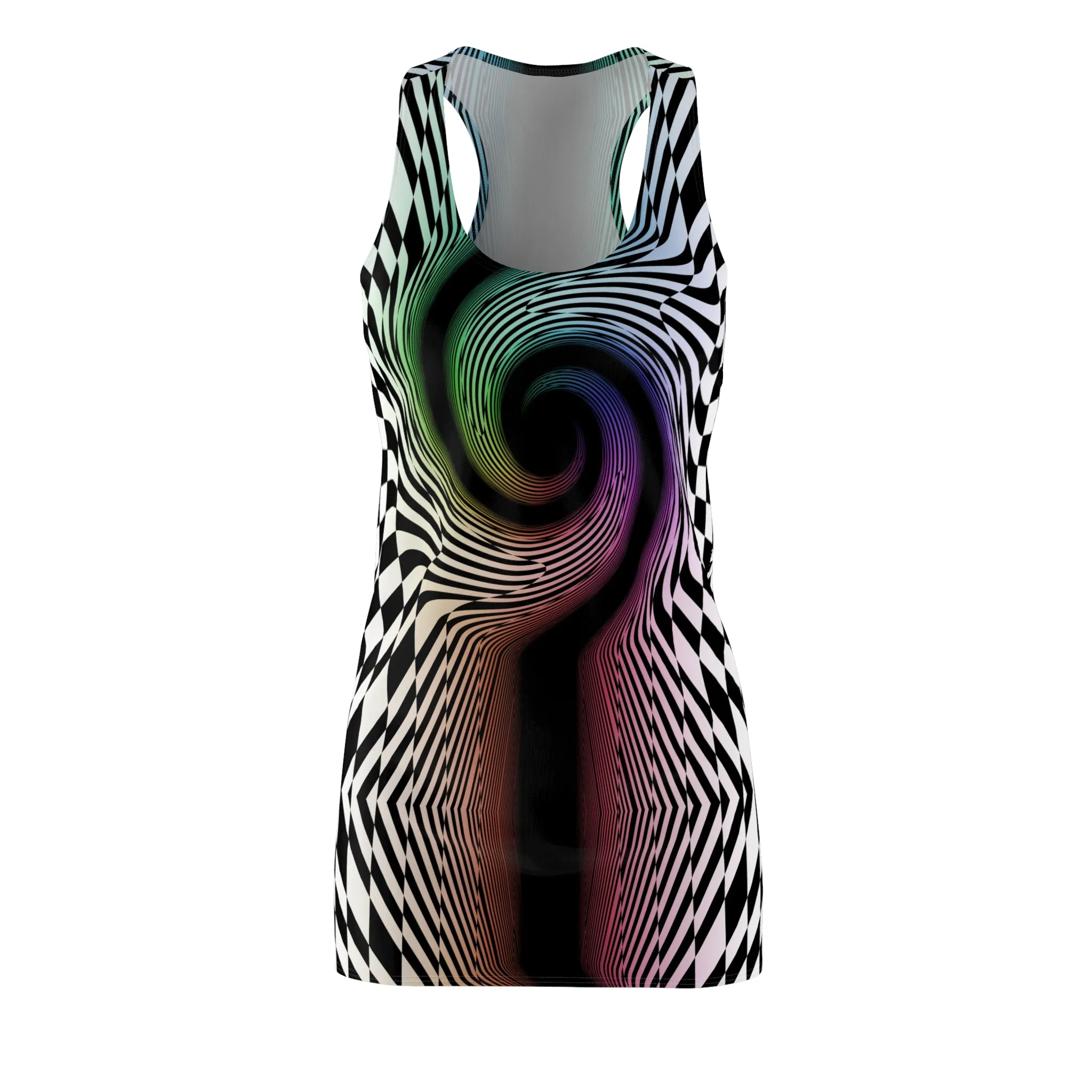 Chromatrip Check Tank Dress