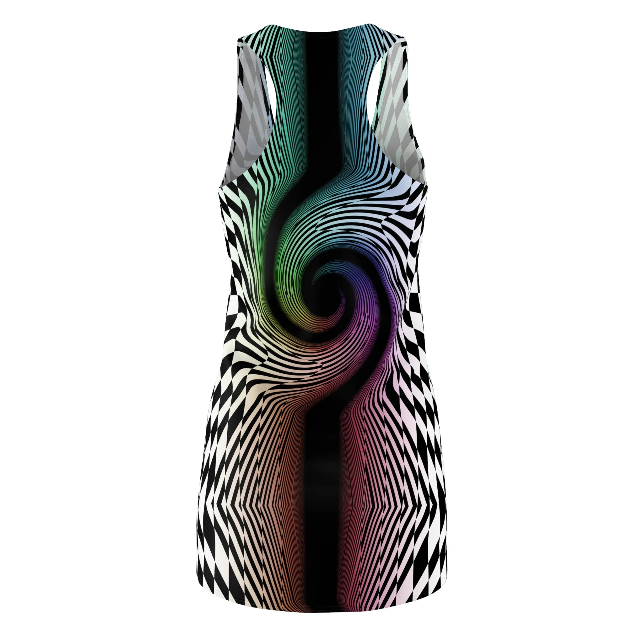 Chromatrip Check Tank Dress