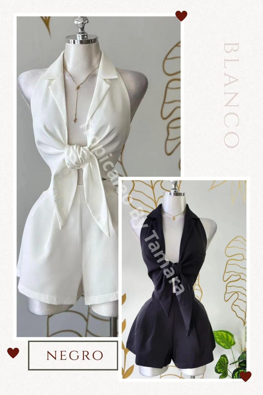 Coastal Breeze Tie-Front Romper (One Piece)