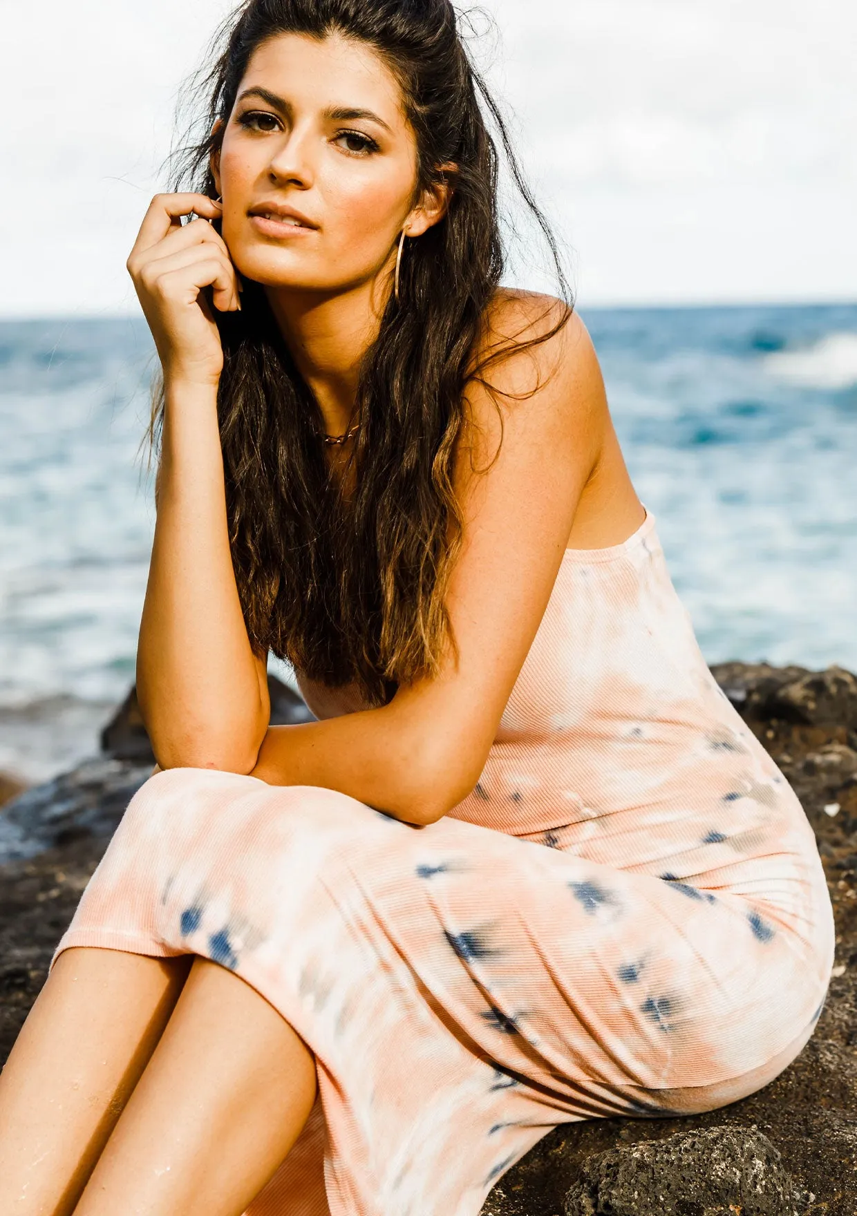 Cotton Candy Tie Dye Ribbed Tank Dress