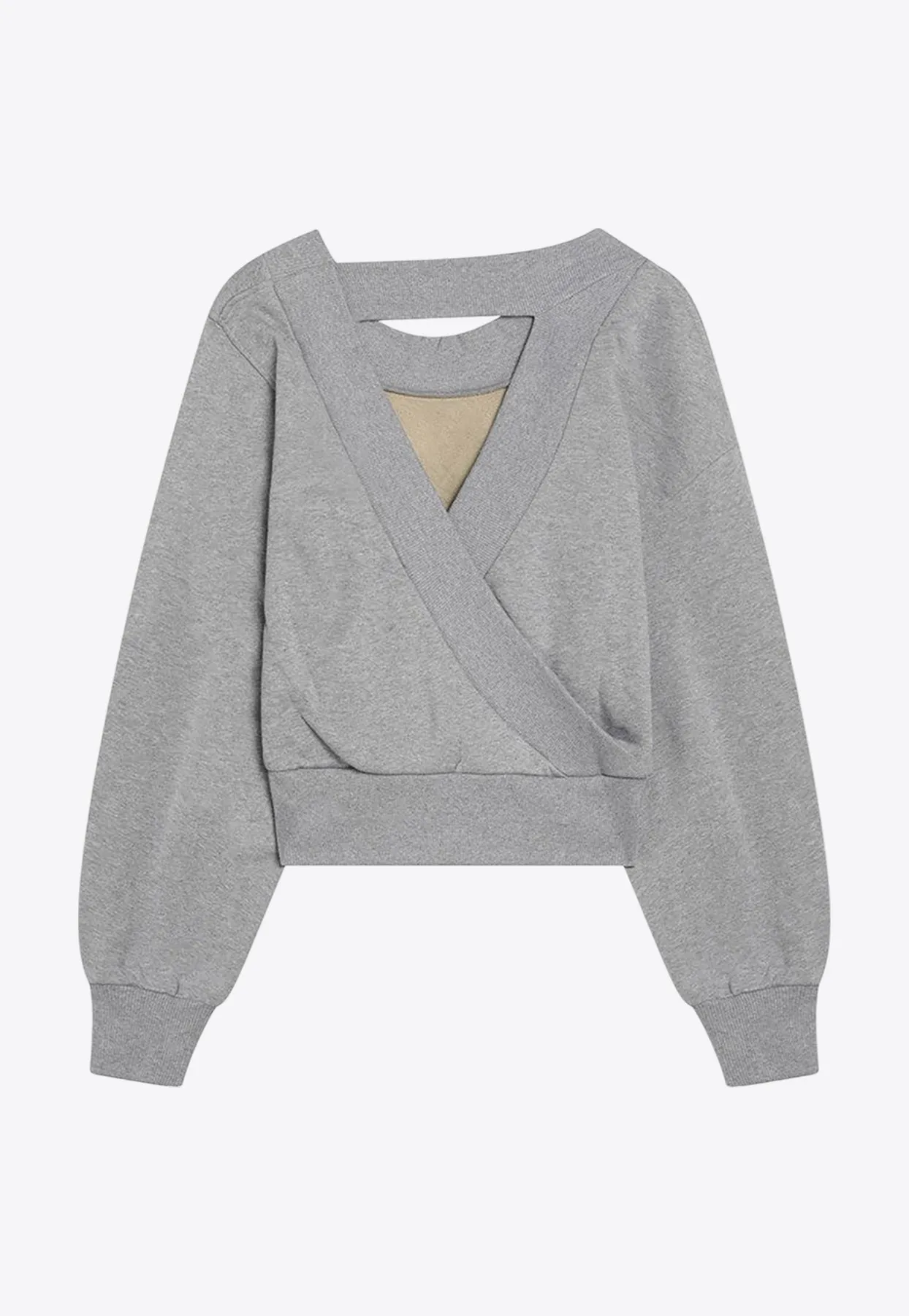 Cut-Out Cropped Sweatshirt