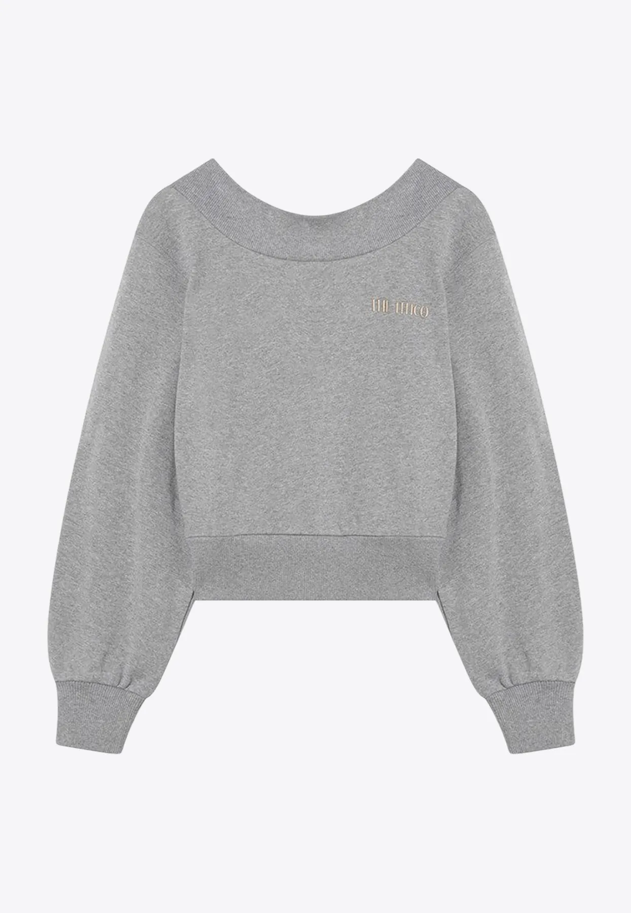 Cut-Out Cropped Sweatshirt