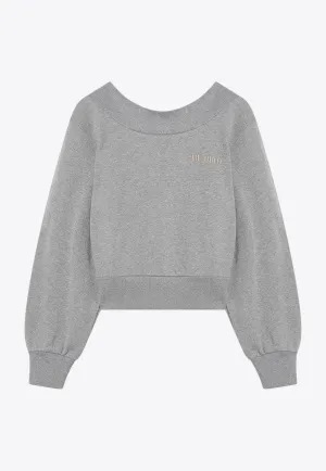 Cut-Out Cropped Sweatshirt