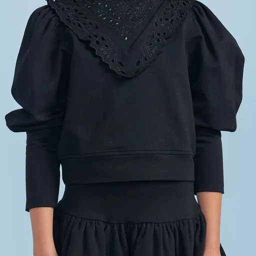 Cut out embroidered sweat top by Petite Pink