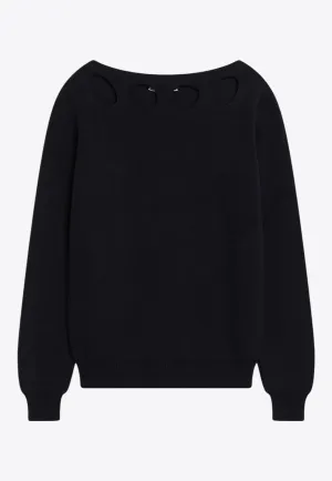 Cut-Out Knit Sweater