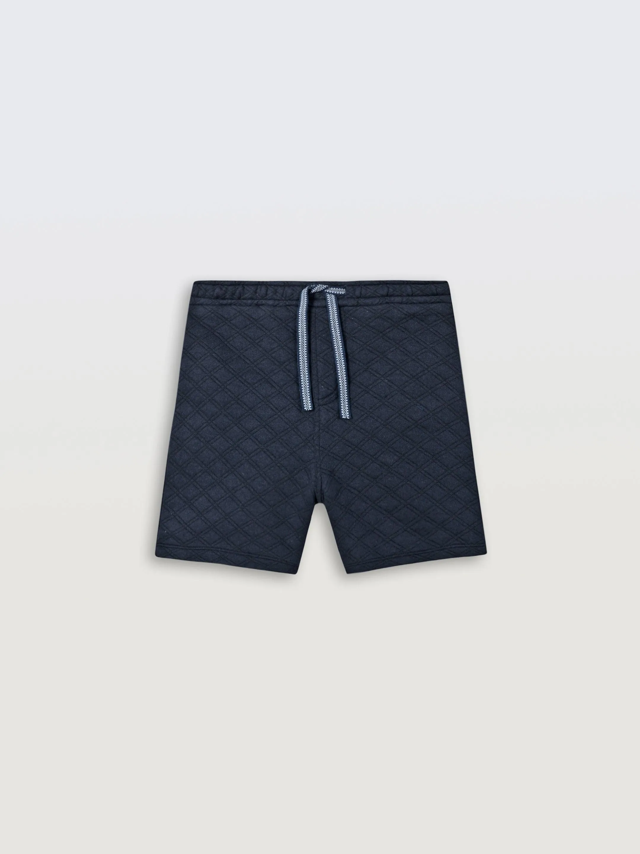 DAIMOND QUILTED NAVY BOYS SHORTS - NAVY