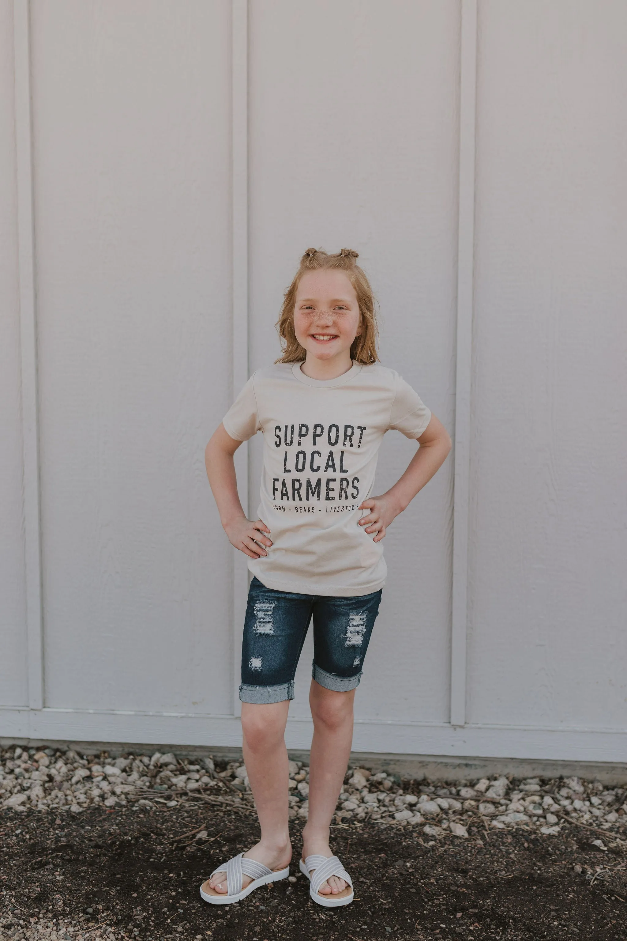 DANI GIRLS DISTRESSED BERMUDA SHORTS