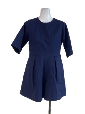 Dark Blue Mid Sleeves Romper
