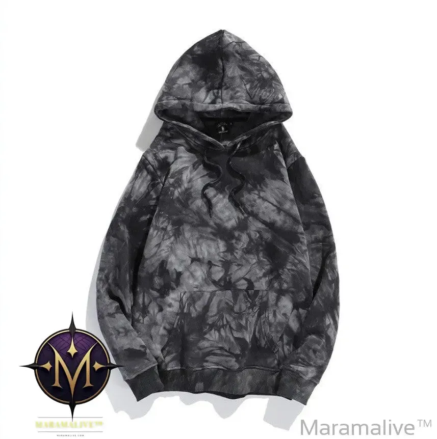 Dark Style Tie-dye Gradient Color Hong Kong Style Hoodie Sweater