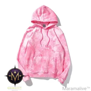 Dark Style Tie-dye Gradient Color Hong Kong Style Hoodie Sweater