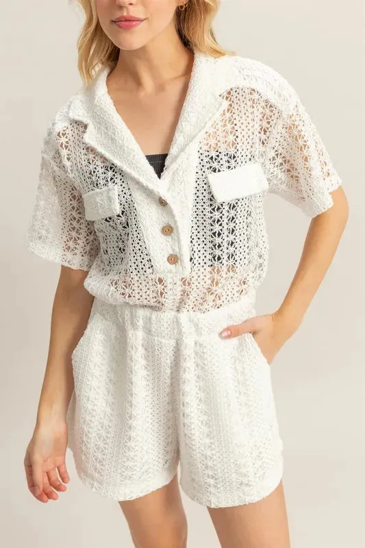 Delilah Crochet Romper