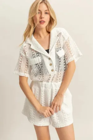 Delilah Crochet Romper