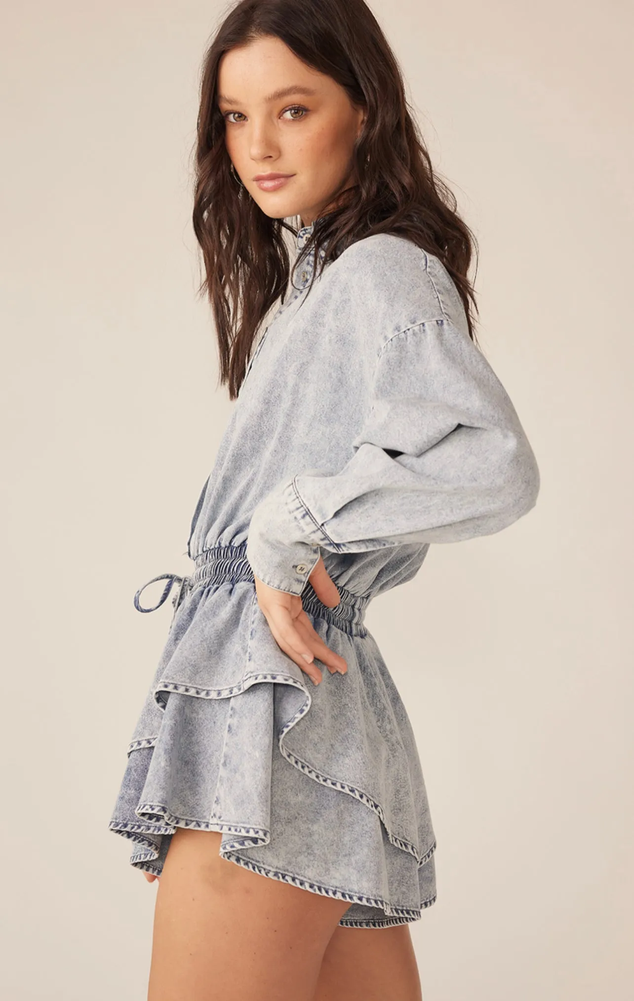 DENIM ROMPER