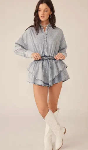 DENIM ROMPER