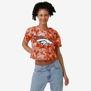 Denver Broncos Womens Tie-Dye Big Logo Crop Top