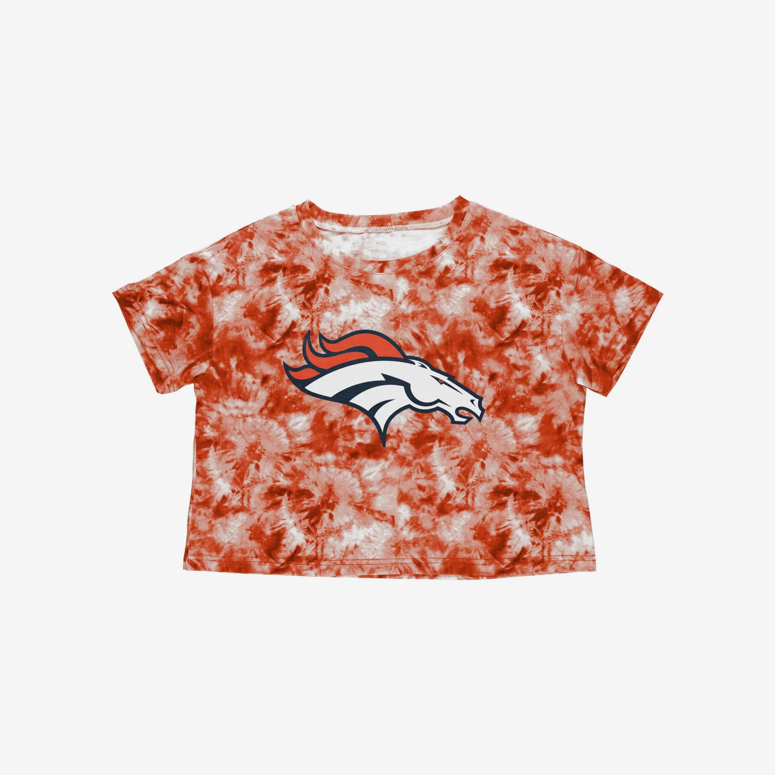 Denver Broncos Womens Tie-Dye Big Logo Crop Top