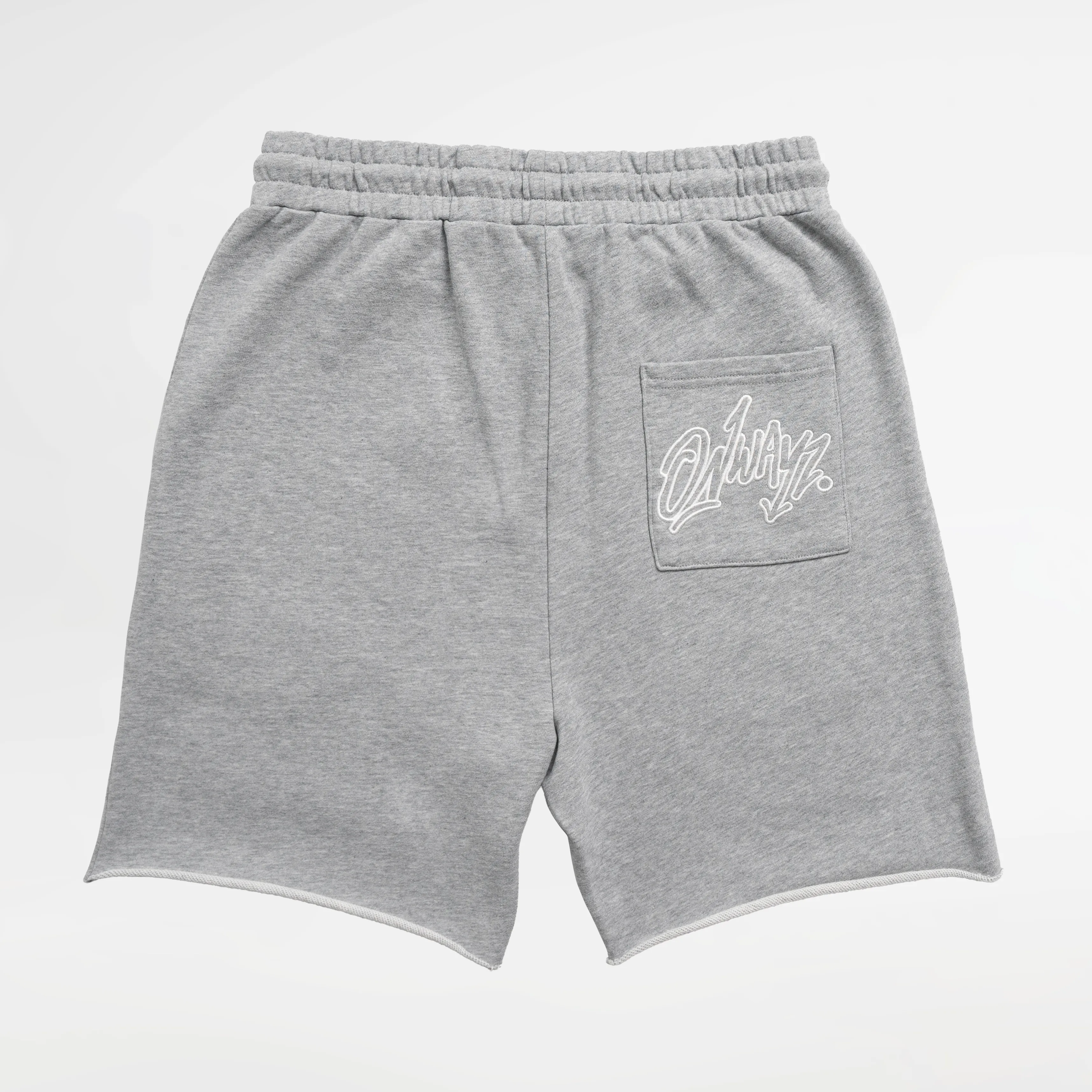 Distressed Applique Shorts - Grey